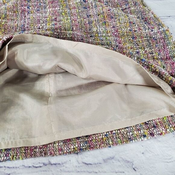 🔸️J. Crew Multicolored Confetti Tweed Skirt Size 4 - Picture 6 of 11